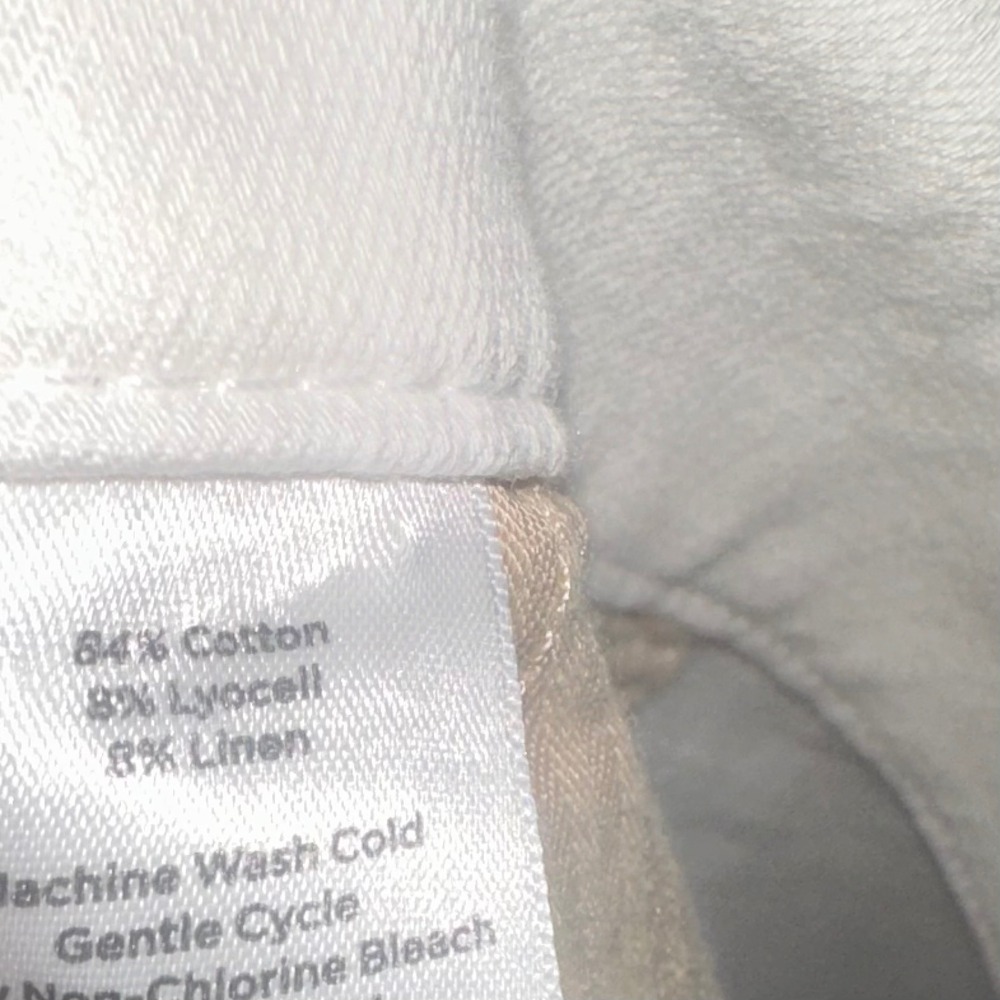 Talbots Supersoft Cargo Pants White Woman's‎ Size 20WP Cotton Linen Blend Summer - Picture 5 of 12